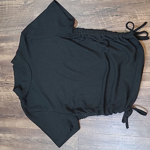 Cotton On Mock Neck Ribbed  T Adjustable Rauched Sides Set of 2 Size Small - Picture 5 of 6